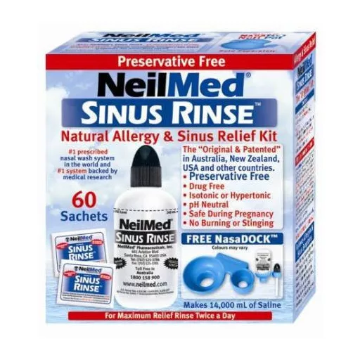 Orrmosó NeilMed Sinus Rinse orr irrigátor szett 60 tasakkal (9 év felettieknek)