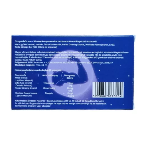 Szuperhős blue potencianövelő kapszula (6 db)